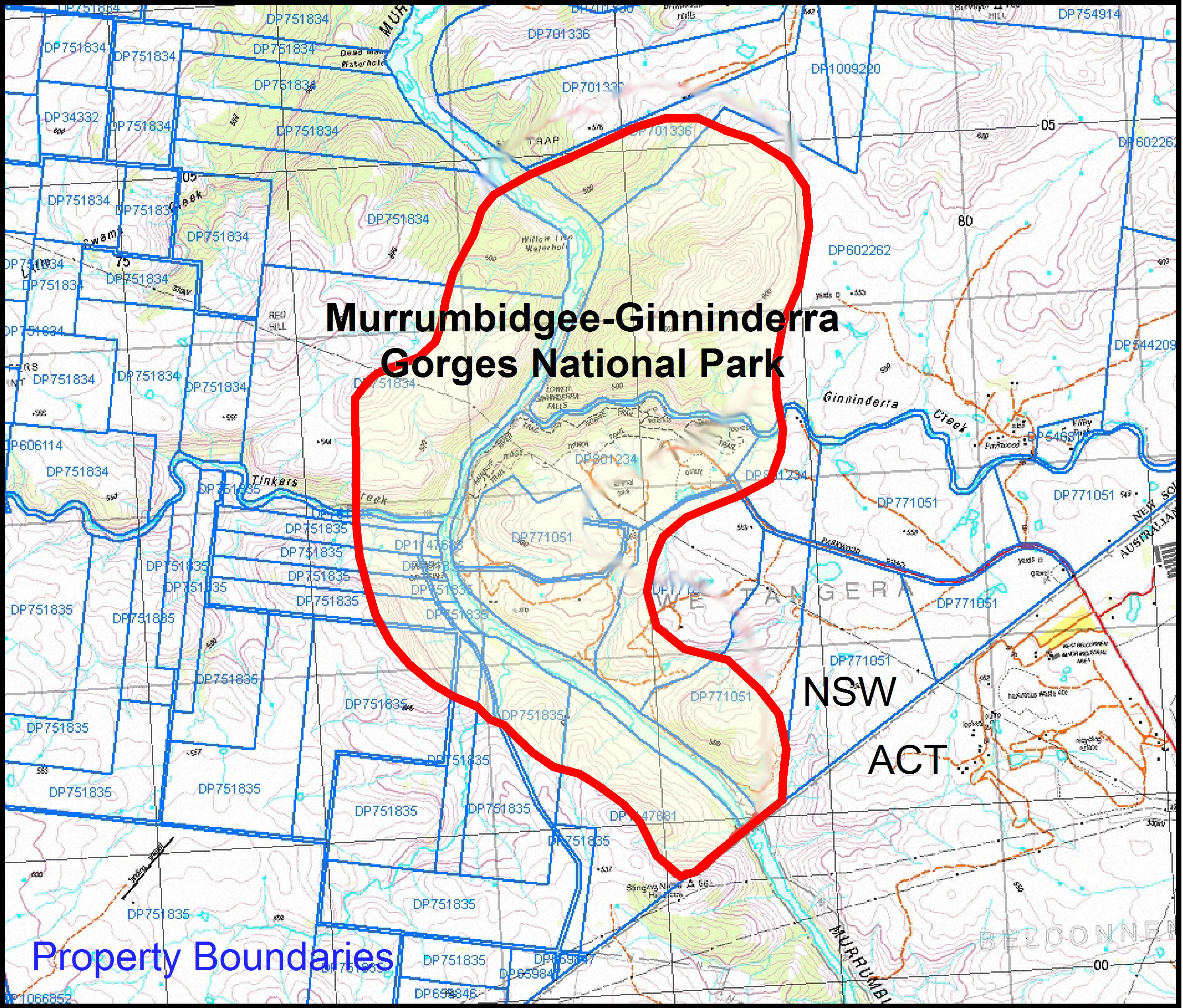 Land ownership boundaries